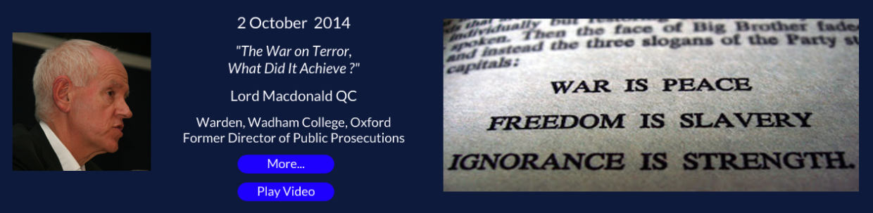 Lord Macdonald QC lecture